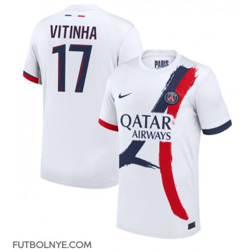 Camiseta Paris Saint-Germain Vitinha #17 Visitante Equipación 2024-25 manga corta